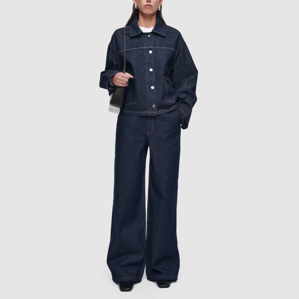 COS Wide Leg Denim Pants INDIGO Wash Brand New w Tags size 8